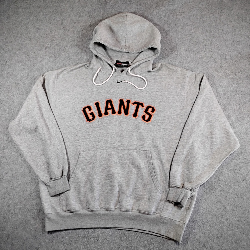 Nike Team San Francisco Giants Pullover Hoodie Mens XL Gray MLB Vintage
